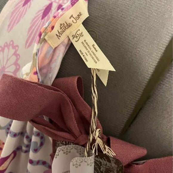 XL Blouse Matilda Jane NWT ruffle bottom and bow tie off back Tank Blouse - Picture 6 of 7